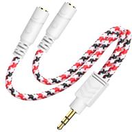 headphone splitter headset braided plated logo