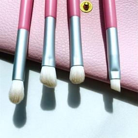 img 1 attached to 🎀 BEASOFEE Pink Dual Ended Eyeshadow Brush Set for Even & Precise Makeup Blending - Portable Eye Powder Foundation Brush Kit with Eyeliner Brushes and Eye Brow Shaping Tool