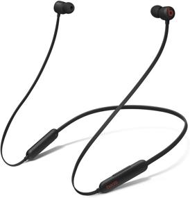 img 4 attached to Wireless Earbuds with Apple W1 Headphone Chip, Class 1 Bluetooth, and Magnetic Design - Beats Flex in Black, with 12 Hours Playback and Built-in Microphone