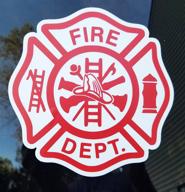 minglewood trading department sticker firefighter logo