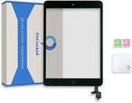📱 fixcracked ipad mini screen replacement - black, glass digitizer complete assembly for ipad mini 1 &amp; mini 2 + screen protector logo