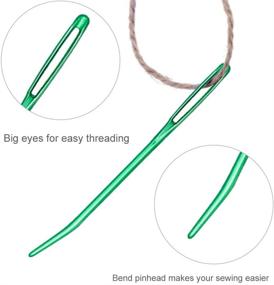 img 2 attached to 🧶 Yarn Needle Set - Large-Eye Blunt & Bent Tapestry Needles, Plastic Sewing Needles for Crafts, Perfect for Crochet Project Finishing