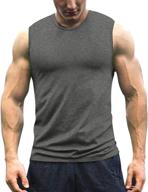 💪 coofandy men's sleeveless muscle shirt - workout tank top for gym training, fitness, athletic sports, and bodybuilding логотип