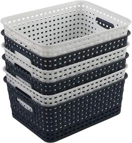 img 4 attached to Farmoon Plastic Basket Storage Baskets Storage & Organization