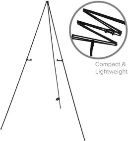 img 3 attached to 🎨 The Shelby Foldable Metal Display Easel: Lightweight and Portable Collapsible Steel Tripod Stand (2-Pack, Black) - Ideal for Signs, Workshops, Presentations, Trade Shows, and Art Displays