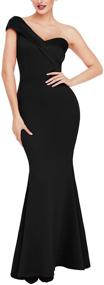 img 1 attached to SEBOWEL Women's Off The Shoulder Maxi Dress with Oversized Bow Applique - Elegant Evening Gown for Party