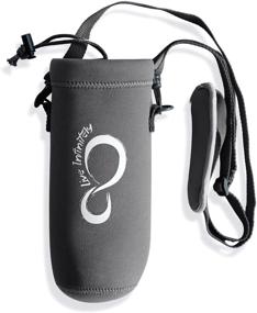 img 4 attached to 🥤 Live Infinitely Waterproof and Insulated Neoprene Water Bottle Carrier - Adjustable Strap Holder for Outdoor Activities - Keeps Drinks Cold on the Go