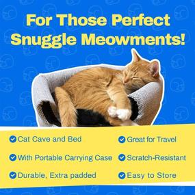 img 1 attached to 🐱 The Meowbile Home: Premium Convertible Cat Bed and Cave - Travel in Comfort and Style - Soft Gray - 25 x 18 x 17 inches