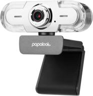 papalook pa452 pro webcam 1080p with microphone: full hd pc web camera for video calling, manual focus and usb camera for desktop/laptop/tablet/mac, compatible with skype, zoom, webex logo