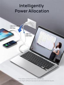 img 2 attached to 🔌 JSAUX 65W USB C Charger: 3-Port Power Adapter for MacBook, iPad, iPhone, Galaxy, and More
