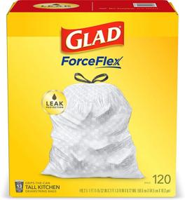 img 4 attached to 🗑️ ForceFlex Tall Kitchen Drawstring Trash Bags – 13 Gallon White Trash Bags, Unscented – 120 Count (Package May Vary)