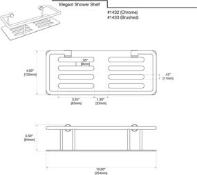 img 1 attached to Gatco 1433 Elegant Shower Shelf, 10-inch, Satin Nickel - Stylish Organization for your Shower Space