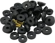 🚰 complete assortment of 48 flat and beveled faucet washers with brass bibb screws logo