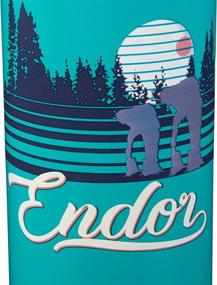 img 3 attached to 🌟 Vintage Endor Design Stainless Steel Water Bottle - Vacuum Insulated - 18 oz - Ideal for Star Wars Fans