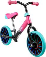 🚲 albott 12-inch toddler balance bike for 18 months to 5 year old kids - lightweight & colorful no pedal bicycle with adjustable seat and airless tire logo