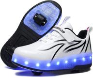 🎉 led light up spider roller skates shoes: usb rechargeable sneakers for kids - ideal gift for birthdays, thanksgiving, christmas logo