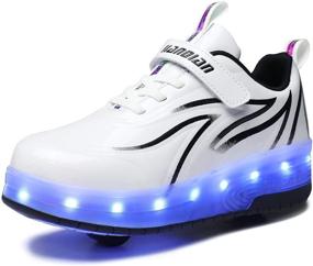 img 3 attached to 🎉 LED Light Up Spider Roller Skates Shoes: USB Rechargeable Sneakers for Kids - Ideal Gift for Birthdays, Thanksgiving, Christmas