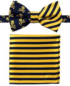 img 3 attached to Canacana Skulls Microfiber Pre Tied Stripes Boys' Accessories