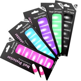 img 4 attached to 150 count U-Shape Nail Polish Protector - Spill-Proof Peel-Off Stickers for Nail DIY