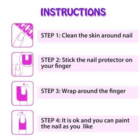 img 3 attached to 150 count U-Shape Nail Polish Protector - Spill-Proof Peel-Off Stickers for Nail DIY