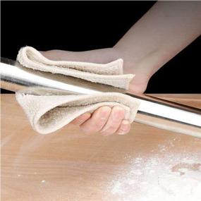 img 2 attached to 🥏 Premium Stainless Steel Rolling Pin for Perfect Baking: Fondant, Pizza, Pie, Pastry and More (12.8in)