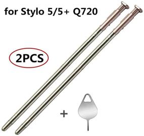 img 1 attached to 2 PCS Stylus Pen Replacement Stylo 5/5+ Q720 Q720MS Q720PS Q720CS Touch Pen Stylus Pen + Eject Pin (Pink)