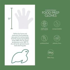 img 3 attached to 🌎 Earth's Natural Alternative 100% Compostable Gloves: Latex-Free, One Size Fits Most (100CT) - Food Service, Cooking, Biodegradable