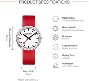 img 2 attached to ⌚ Mondaine Women's Stainless Leather Quartz Watches for Women