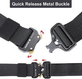 img 1 attached to 👑 KingMoore Quick Release Men's Accessories and Belts for Tactical Military Duty