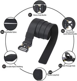 img 3 attached to 👑 KingMoore Quick Release Men's Accessories and Belts for Tactical Military Duty