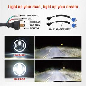 img 2 attached to 💡 Powerful Dot Approved LED Headlights & Fog Lights Set for 97-2017 Jeep Wrangler JK LJ Tj