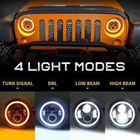 img 3 attached to 💡 Powerful Dot Approved LED Headlights & Fog Lights Set for 97-2017 Jeep Wrangler JK LJ Tj