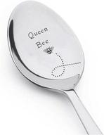 🐝 queen bee gourmet coffee spoon – engraved stainless steel gift – unique spoon gift – best selling item – gift for him/her – a28 logo