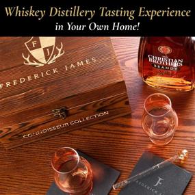 img 2 attached to 🥃 Ultimate FJ FREDERICK JAMES Whiskey Set: Glencairn Whisky Glass Set of 2 with Whiskey Dropper, Crystal Glasses, Water Dropper & Slate Coasters