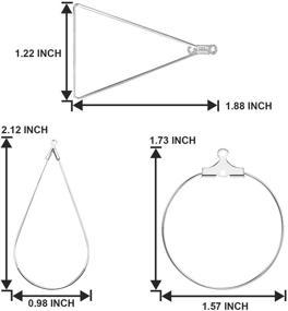 img 3 attached to Delicate Teardrop Triangle Earring Findings for Beading Enthusiasts