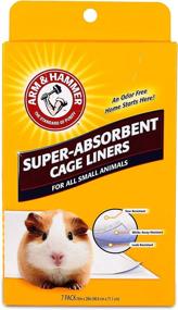 img 4 attached to Arm &amp; Hammer Super Absorbent Cage Liners for Small Animals - Guinea Pigs, Hamsters, Rabbits - Best Guinea Pig Pads, Hamster &amp; Rabbit Cage Liners - 7 Count - Small Animal Pet Products