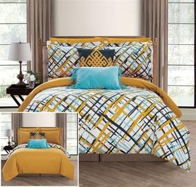 img 4 attached to Chic Home Reversible Comforter Decorative Bedding