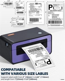 img 2 attached to High-Speed HPRT Label Printer: 4x6 Thermal Label Maker for Major Transportation Platforms - SL42 Barcode Printer with 150mm/s Speed