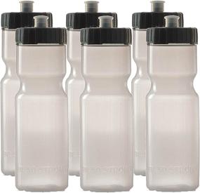 img 4 attached to 🚴 6-Pack of 50 Strong Sports Squeeze Water Bottles - 22oz BPA Free Bike & Sport Bottles with Easy Open Push/Pull Cap – Made in USA