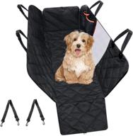 🐾 asmsw nonslip hammock dog car seat cover for back seat, waterproof pets seat covers for cars suvs trucks with mesh breathable window, 2 belts, double coating, 600d oxford fabric logo