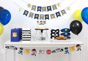 img 2 attached to 🚓 Cops and Robbers Garland: Perfect Cop Party Decorations for Boy Birthday Parties Plus Police Car, Badge, Handcuffs, and Stop Sign – Ideal Kids Party Decor!