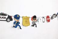 🚓 cops and robbers garland: perfect cop party decorations for boy birthday parties plus police car, badge, handcuffs, and stop sign – ideal kids party decor! logo