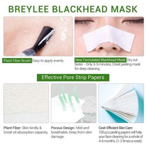 img 1 attached to 🌿 BREYLEE Blackhead Remover Kit - 3 in 1: Tea Tree Oil Mask, Nose Strips, Pore Strips, Peeling Mask Set