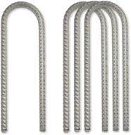 high-quality pinnacle mercantile galvanized trampoline anchors: set of 4 or 8 extra heavy duty metal ground stakes - 12 inch long, 1/2 inch round - made in usa logo