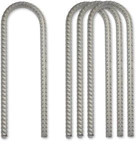 img 4 attached to High-Quality Pinnacle Mercantile Galvanized Trampoline Anchors: Set of 4 or 8 Extra Heavy Duty Metal Ground Stakes - 12 Inch Long, 1/2 inch Round - Made in USA