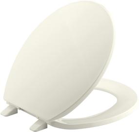 img 3 attached to 🚽 KOHLER K 4775 96: Quick Release Round Front Biscuit Toilet Seat