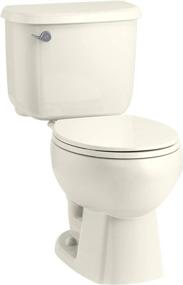 img 1 attached to 🚽 KOHLER K 4775 96: Quick Release Round Front Biscuit Toilet Seat