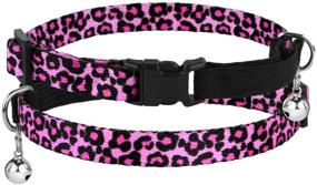 img 3 attached to 🐆 Leopard Print Breakaway Cat Collar Pack of 2, CollarDirect Safety Kitten Collar for Cats with Bell and Elastic Strap, Adjustable Size 7-11 Inch