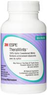 3m espe theramints - 100% xylitol sweetened mints, mint flavor, 520 mints in bottle with travel tin logo