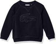 👕 lacoste boys' big croc crewneck sweatshirt: style meets comfort for young fashion enthusiasts! logo